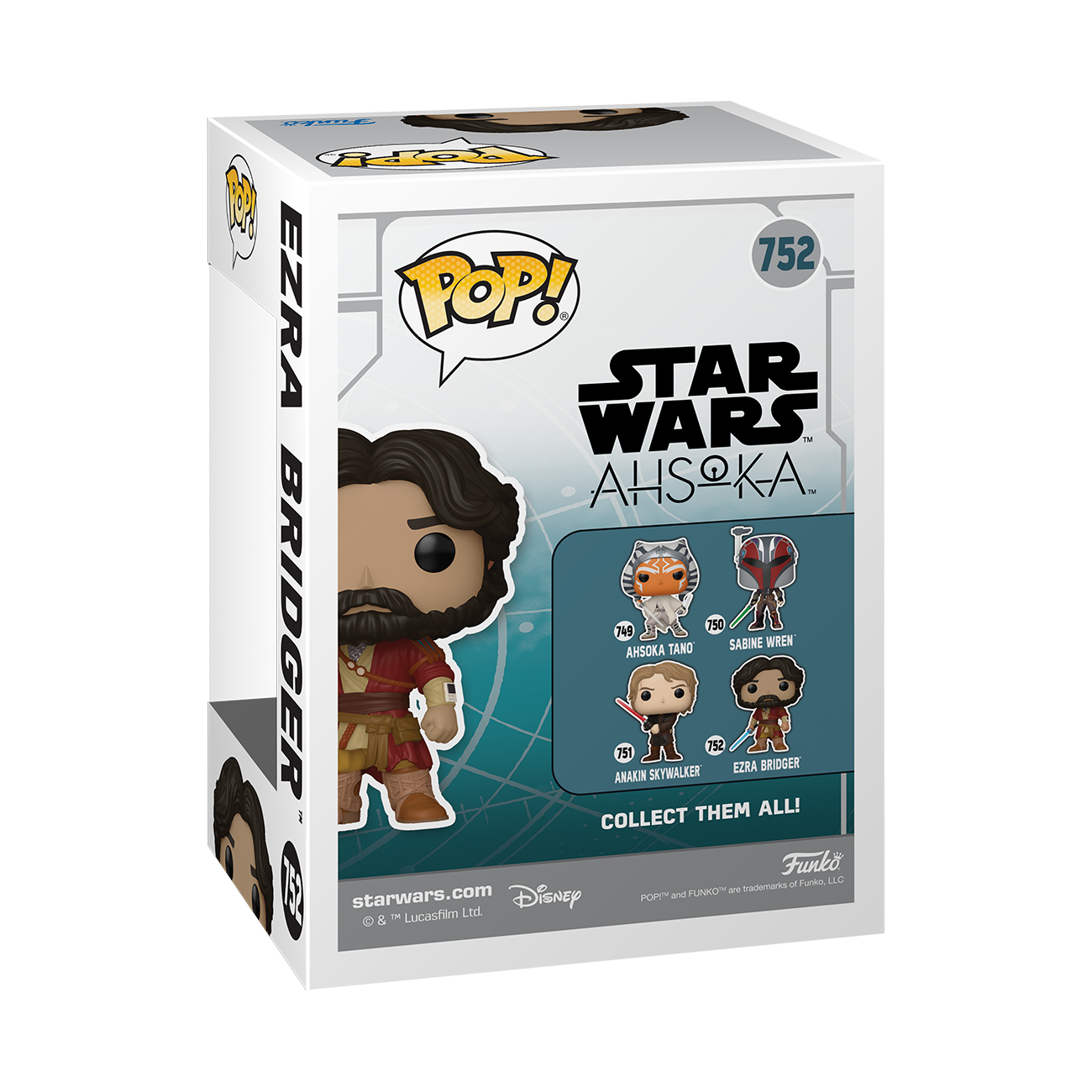Funko POP! Star Wars: Star Wars Ahsoka Ezra Bridger 4.4-in Vinyl Bobblehead Figure