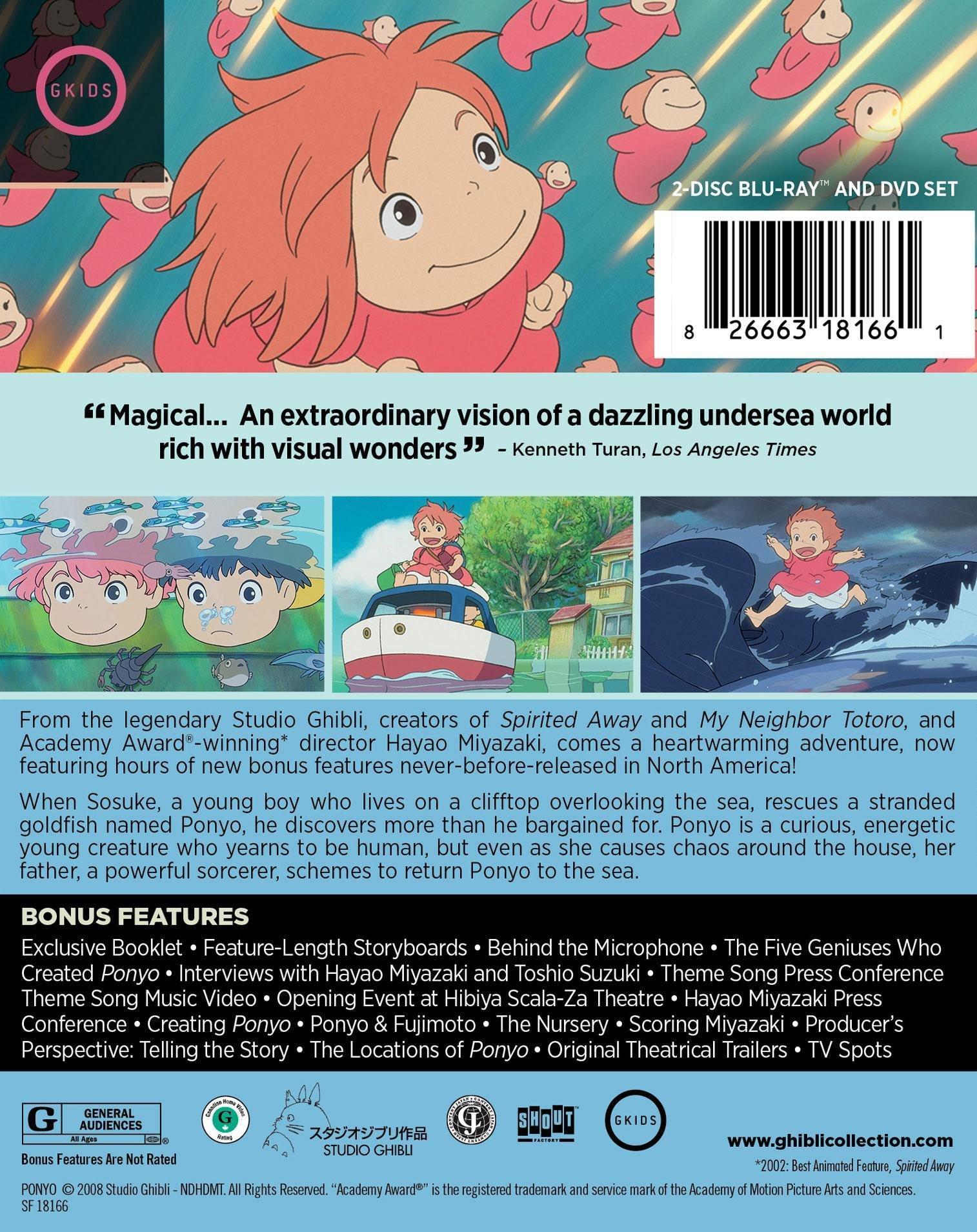 Ponyo Movie -  Blu-ray and DVD