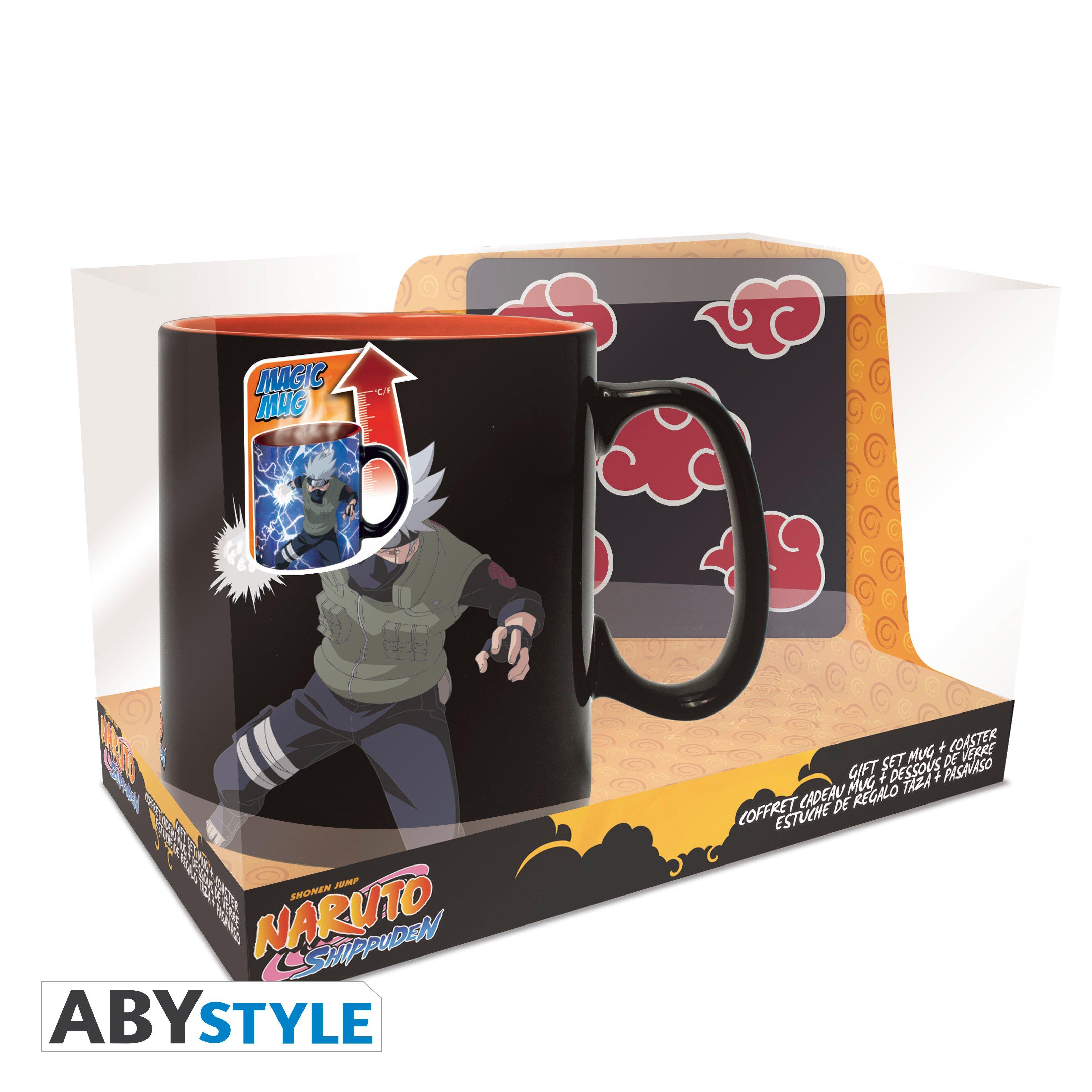 ABYstyle Naruto Shippuden Sharingan Magic Mug and Coaster Gift Set