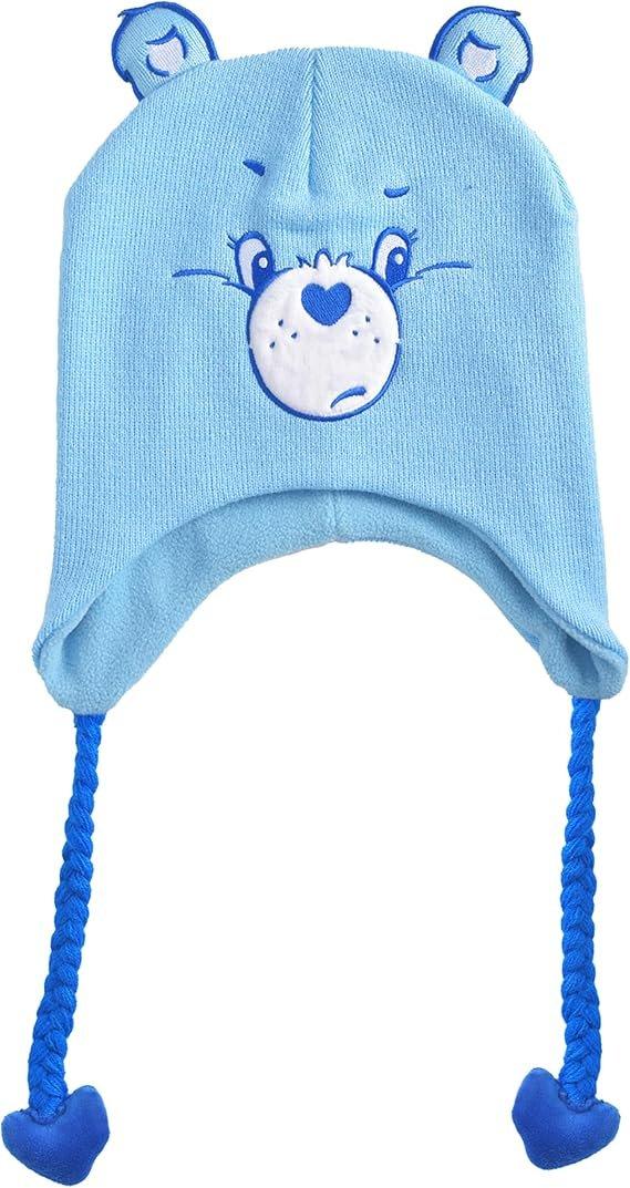 Care Bears hat grumpy braided tassel Blue Bear Knit Earflap Hat Care Bears Grumpy Bear Tassel Beanie NEW | Mercari main image 3