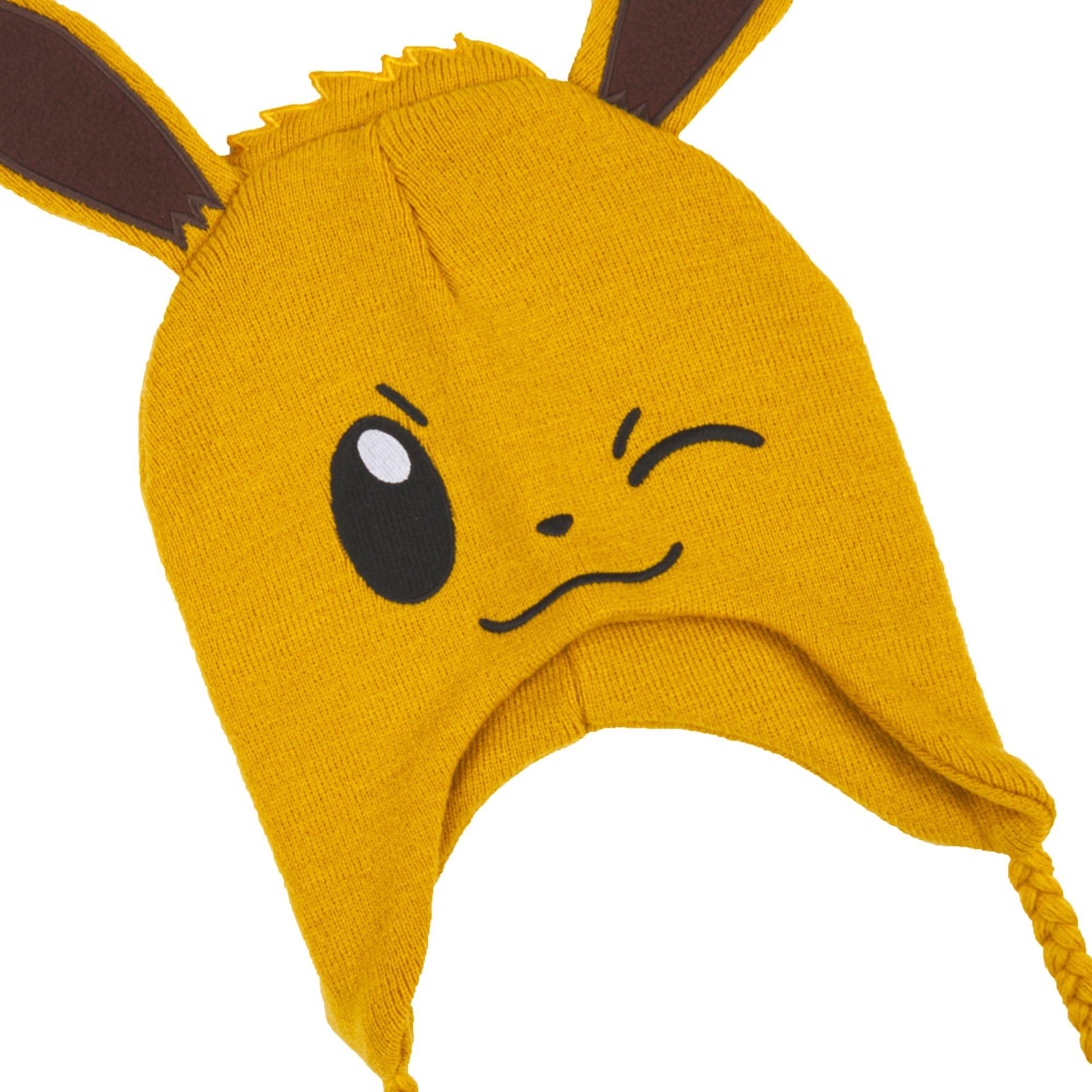Eevee Big Face Laplander with Faux Fur Poms