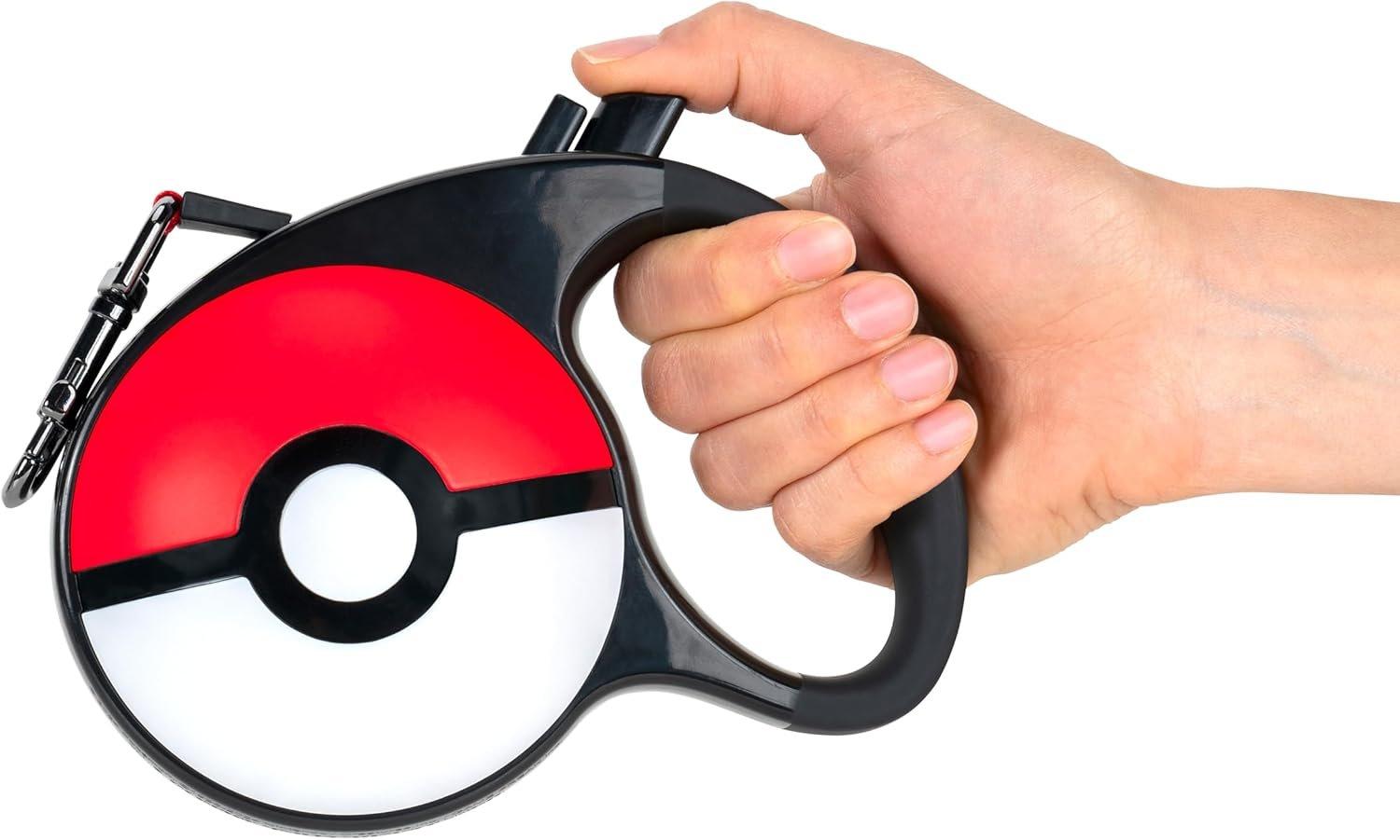 Jazwares Pokemon Poke Ball Retractable 16-Ft Dog Leash