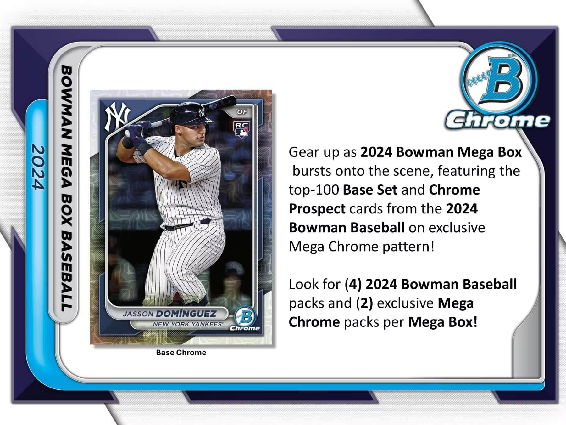 Topps 2024 Bowman MLB Baseball Trading Cards Mega Box