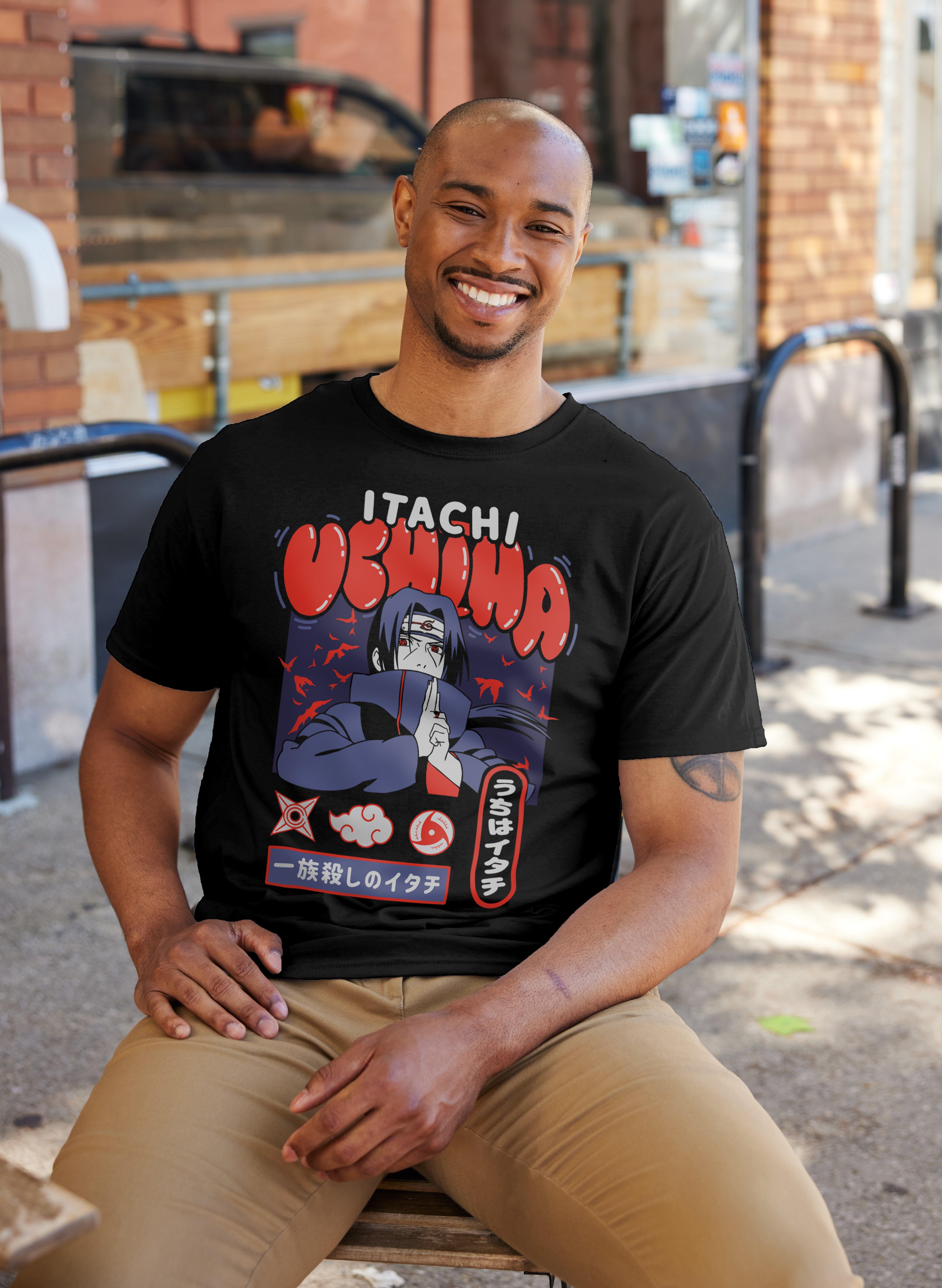 Naruto Itatchi Bubble Font Graphic T-Shirt GameStop Exclusive
