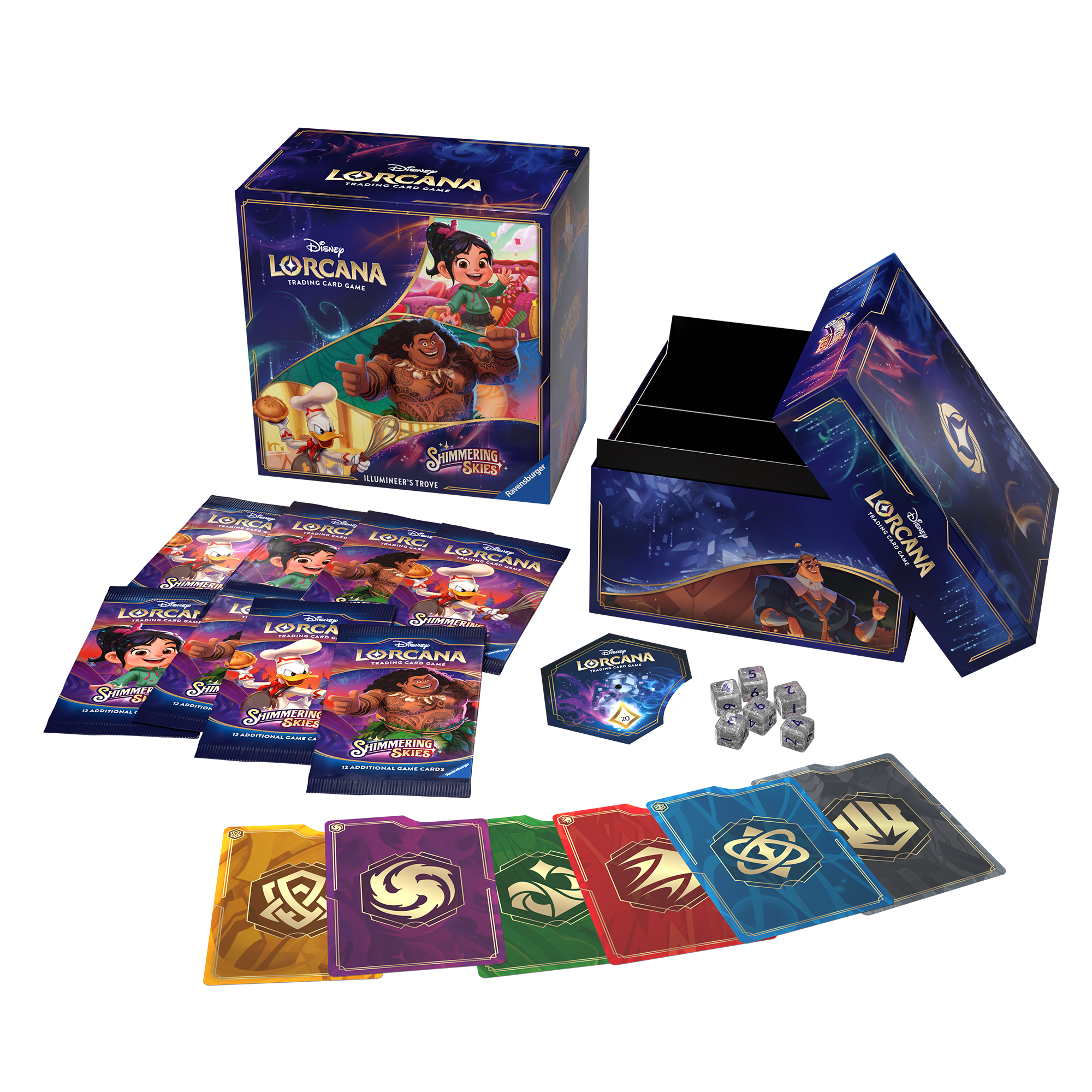Disney Lorcana: Shimmering Skies Chapter 5 Illumineer's Trove Box (8 Booster Packs)