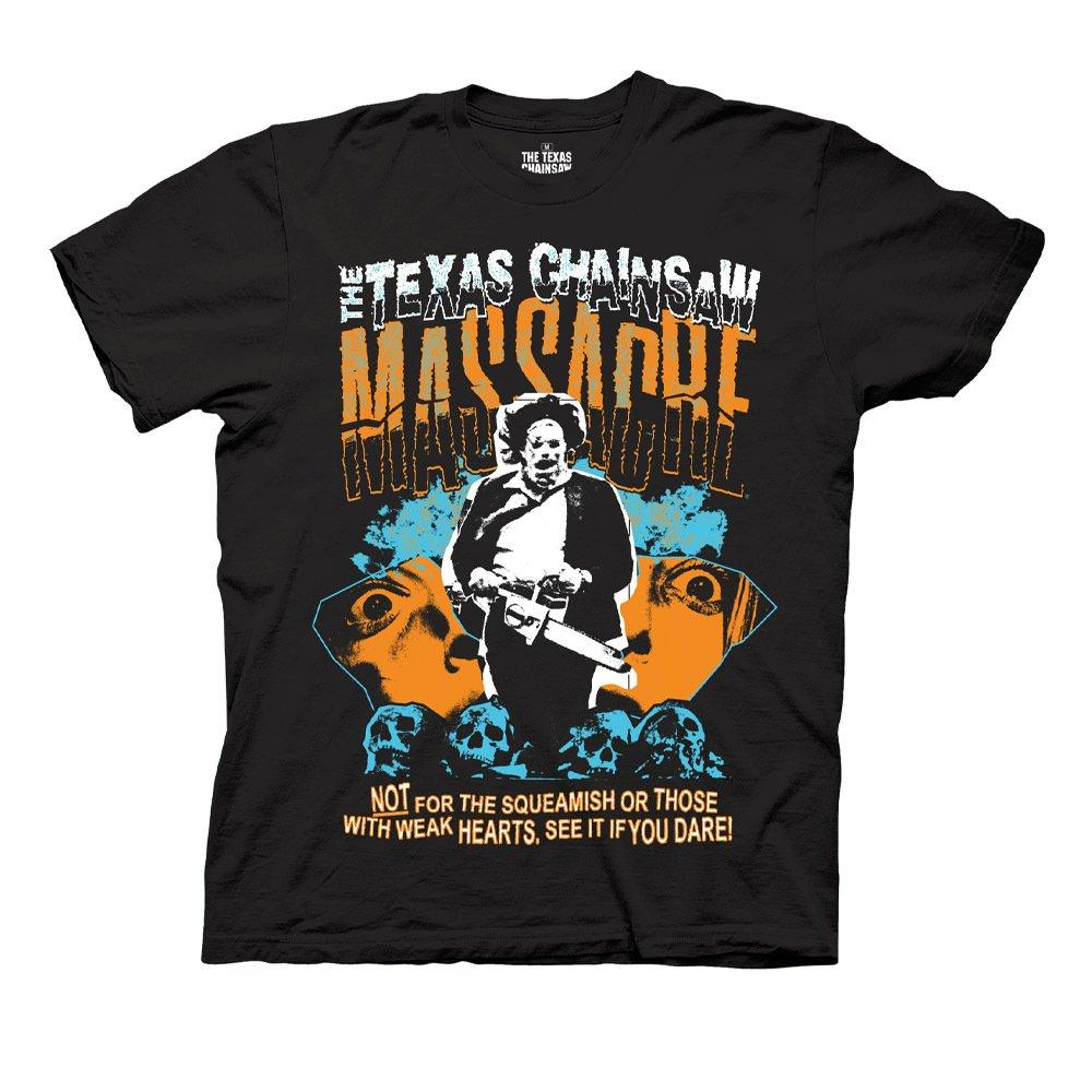 Tシャツ・カットソー [SOC] Texas Chainsaw Massacre Vintage Thrashed Short Sleeve Texas Chainsaw Massacre Leatherface Collage Men's Black Crew