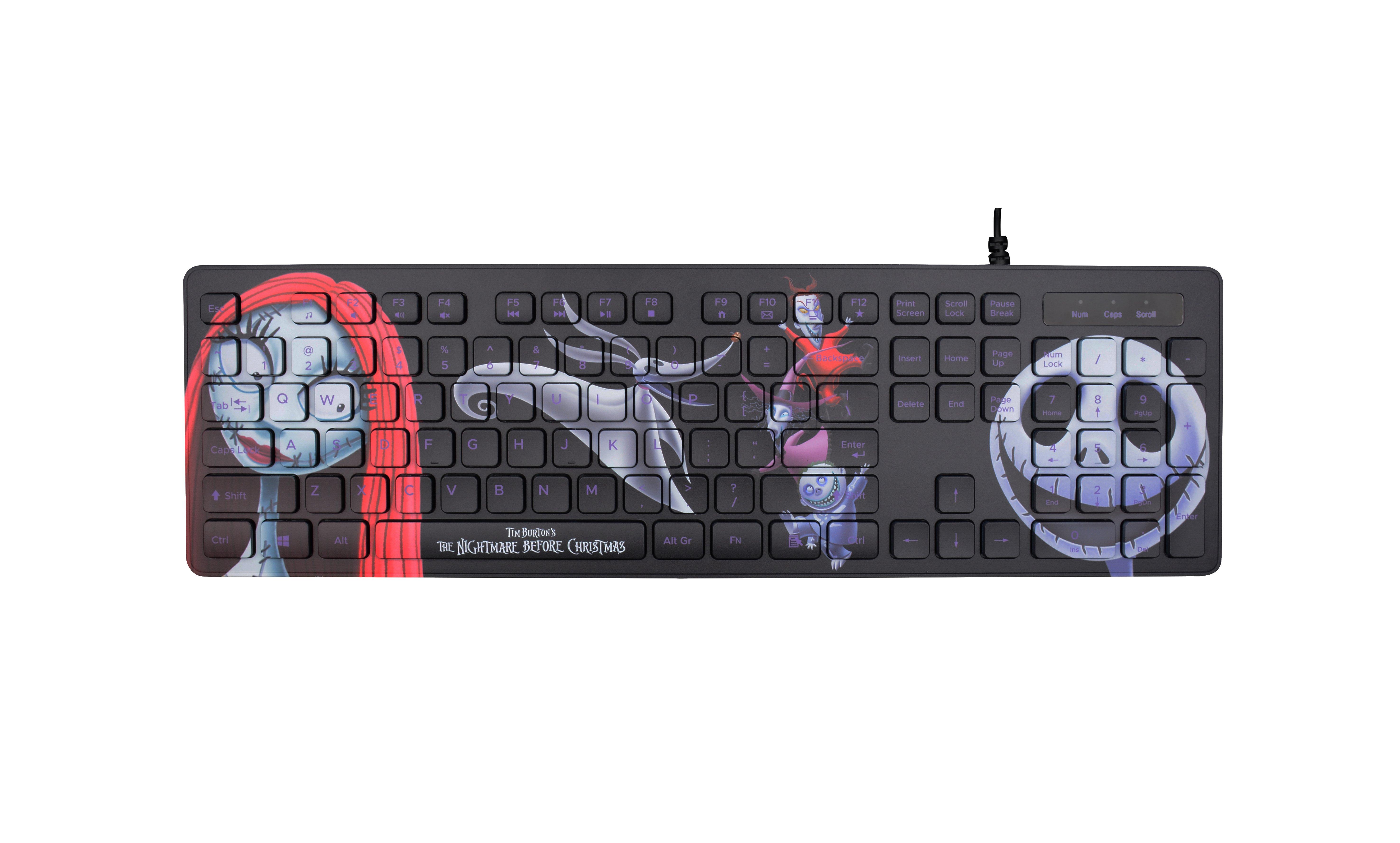The Nightmare Before Christmas Wired Membrane Keyboard GameStop