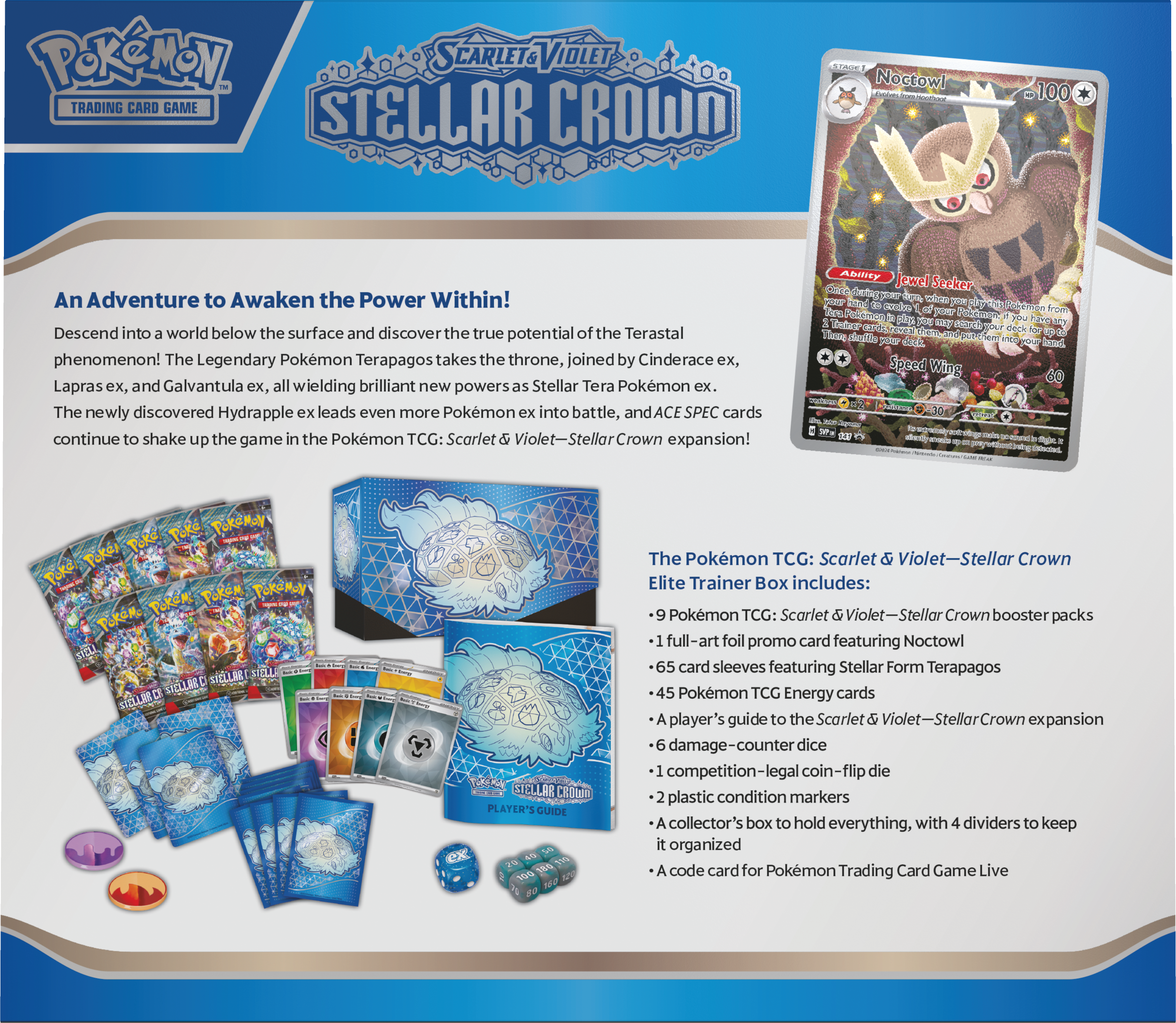 Pokemon Trading Card Game: Scarlet and Violet Stellar Crown Elite Trainer Box