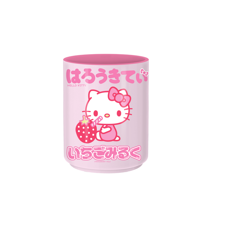 Hello Kitty Strawberry Milk 12oz Ceramic Asian Tea Cup | GameStop