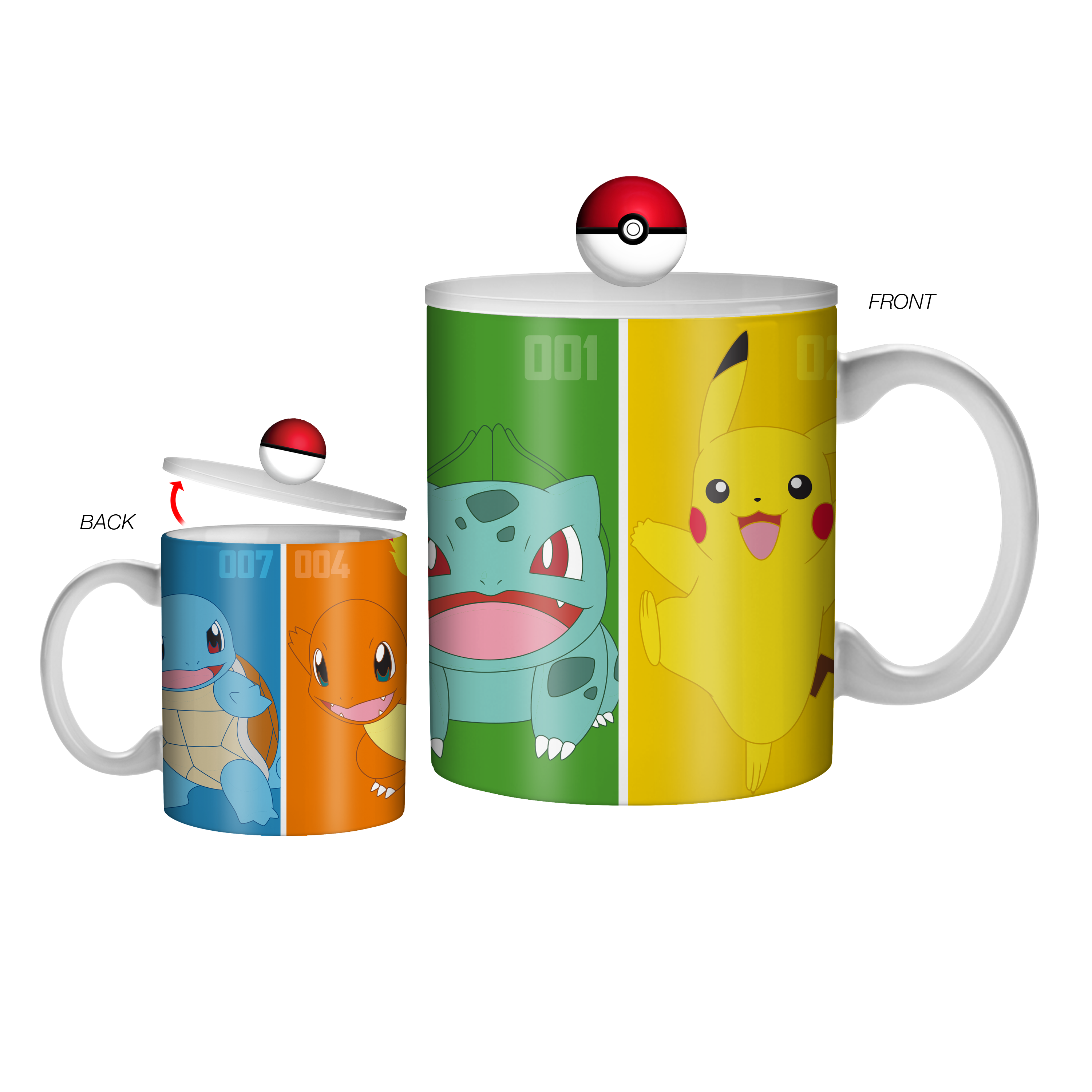 Pokemon Starter Panels Numbers 18oz Ceramic Mug | GameStop