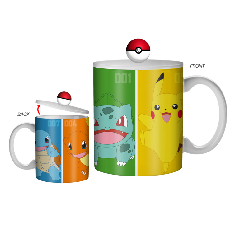 Pokemon Starter Panels Numbers 18oz Ceramic Mug | GameStop