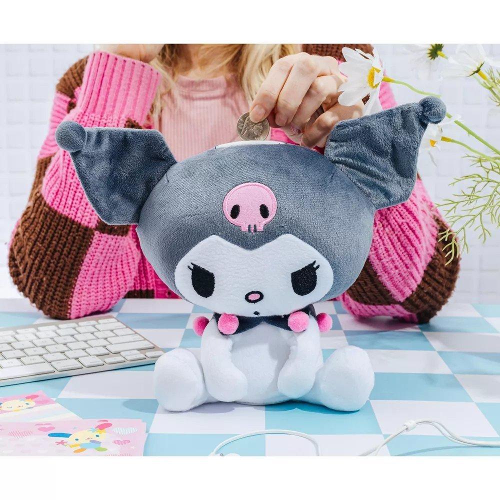 Silver Buffalo Sanrio Hello Kitty and Friends Kuromi 8-In Plush Coin Bank