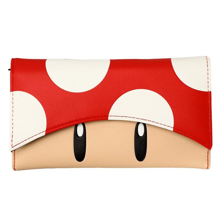 Super Mario Bros Mushroom Flap Tri-fold Wallet | GameStop