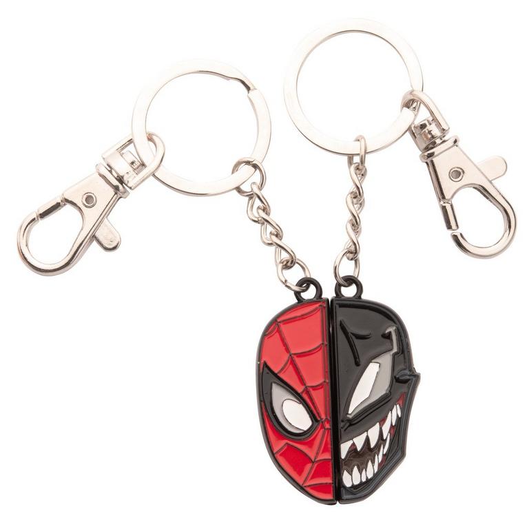 Marvel Spiderman and Venom Best Friend Magnetic Keychain Set GameStop Exclusive