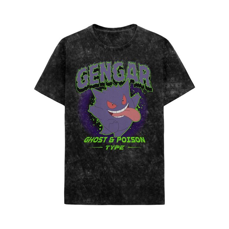 Pokemon Gengar Black Wash Unisex T-Shirt GameStop Exclusive