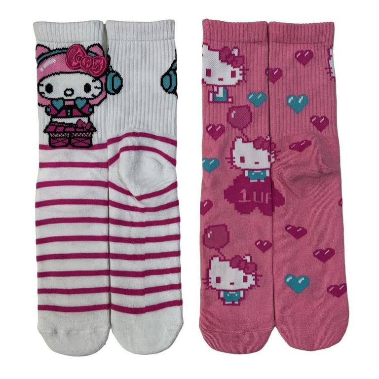 Hello Kitty Kawaii Gamer Crew Socks 2-Pack GameStop Exclusive