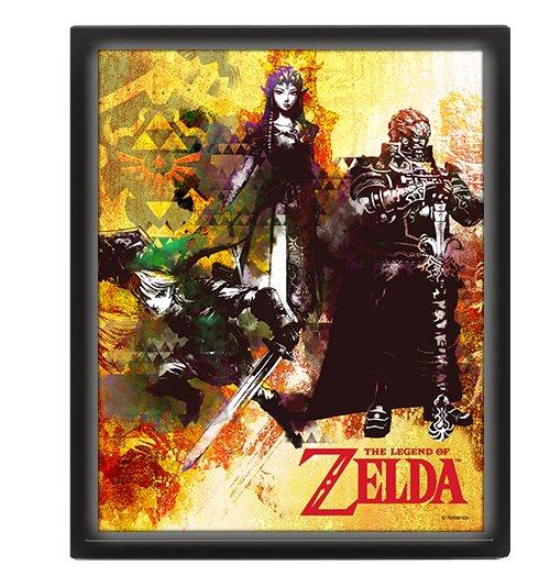 Nintendo The Legend of Zelda 3D Lenticular Light Up Wall Art