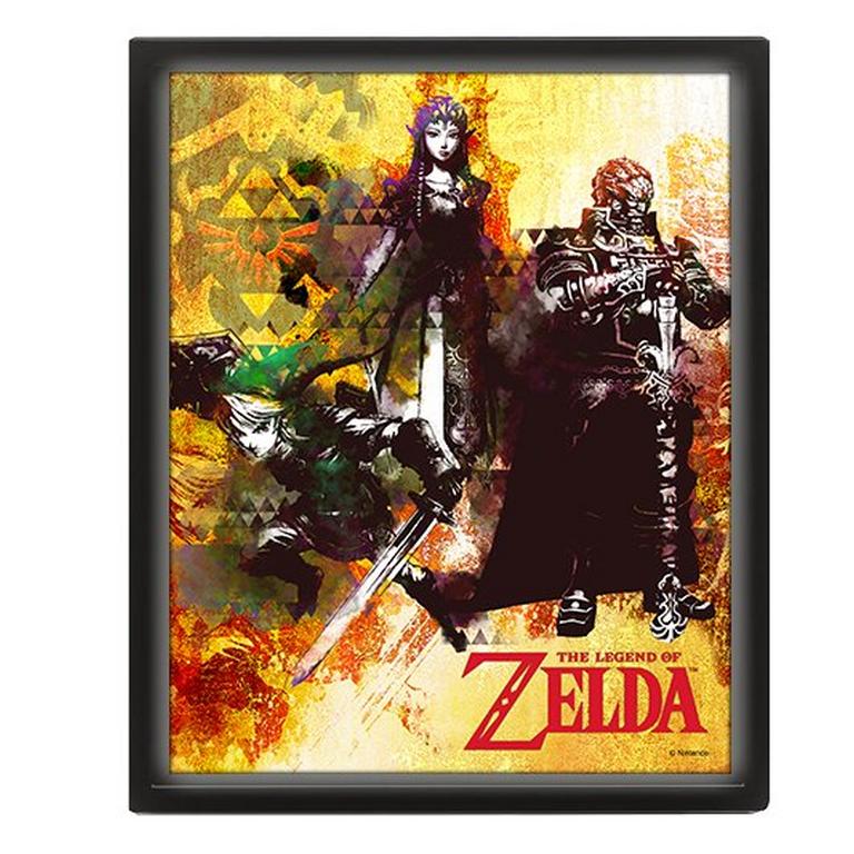 Nintendo The Legend of Zelda 3D Lenticular Light Up Wall Art