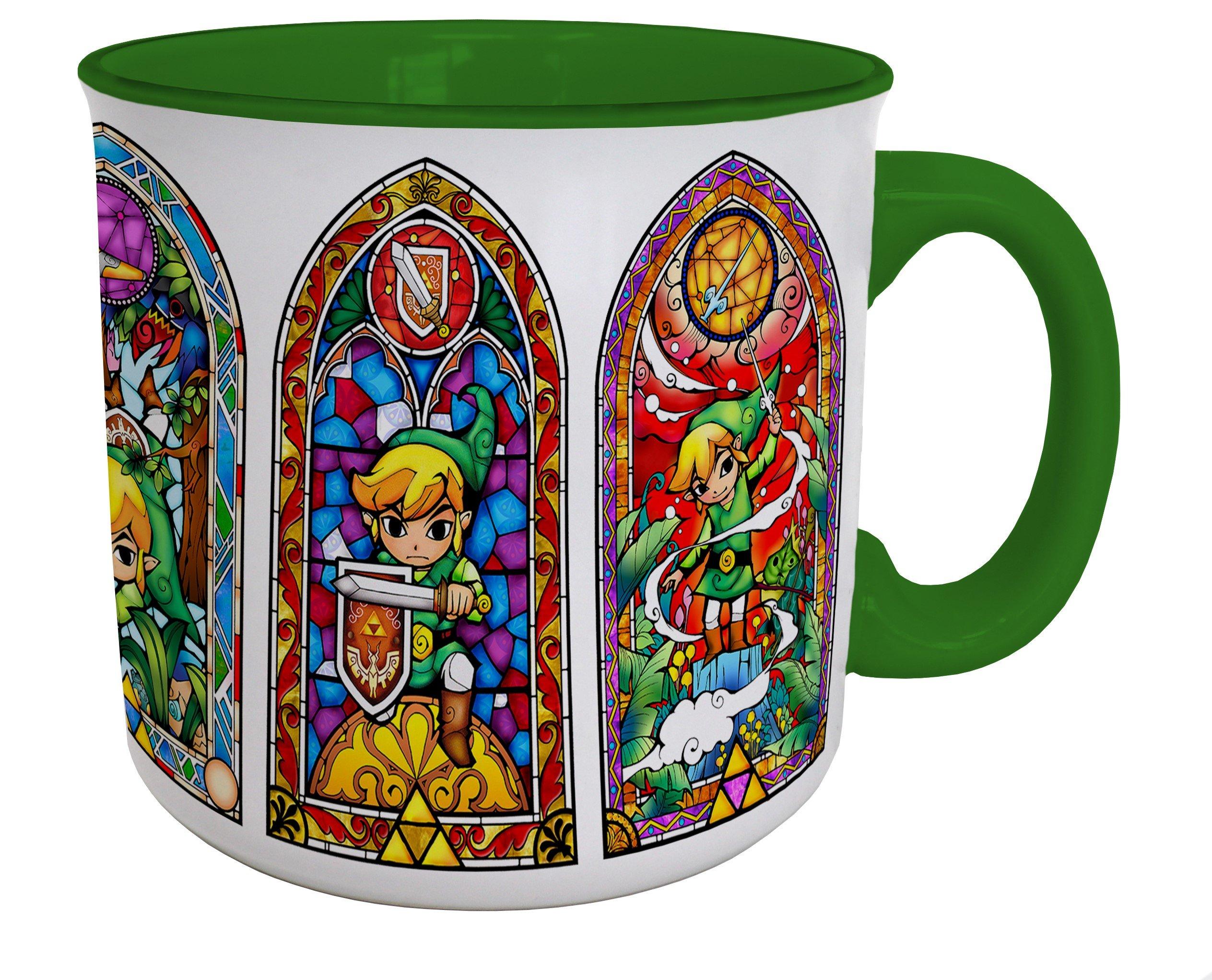 【コップ】ゼルダコレクション The Legend of Zelda- Stained Glass 20oz Mug | GameStop