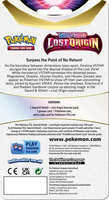 pokemon lost origin card packs Sword & Shield Booster Pack This set includes one of each booster pack artwork from the SS1 Sword Pokemon Trading Card Game: Lost