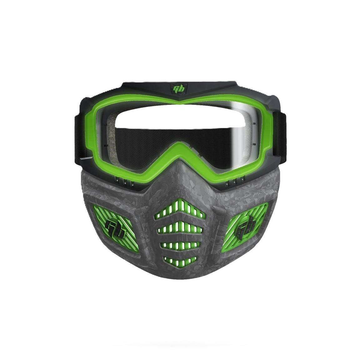 Gel Blaster Elite Glow in the Dark Tactical Face Mask with Detachable Goggles and Adjustable Headband