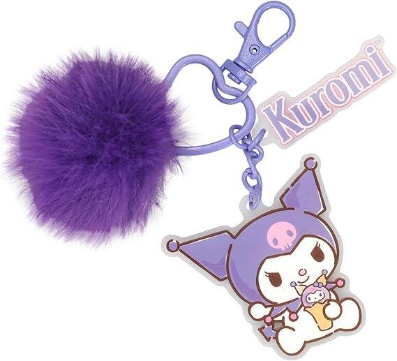 Sanrio Kuromi Double Printed Acrylic Multi Charm Keychain