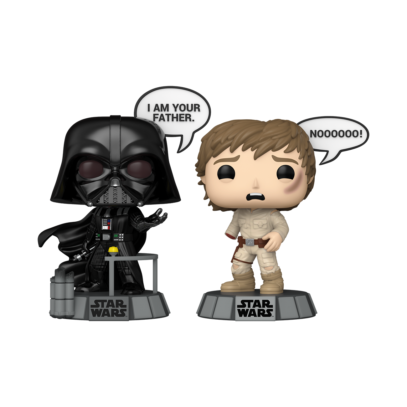 Funko POP! Sayings: Star Wars Darth Vader and Luke Skywalker 5.1 and 4.5-in Vinyl Figure