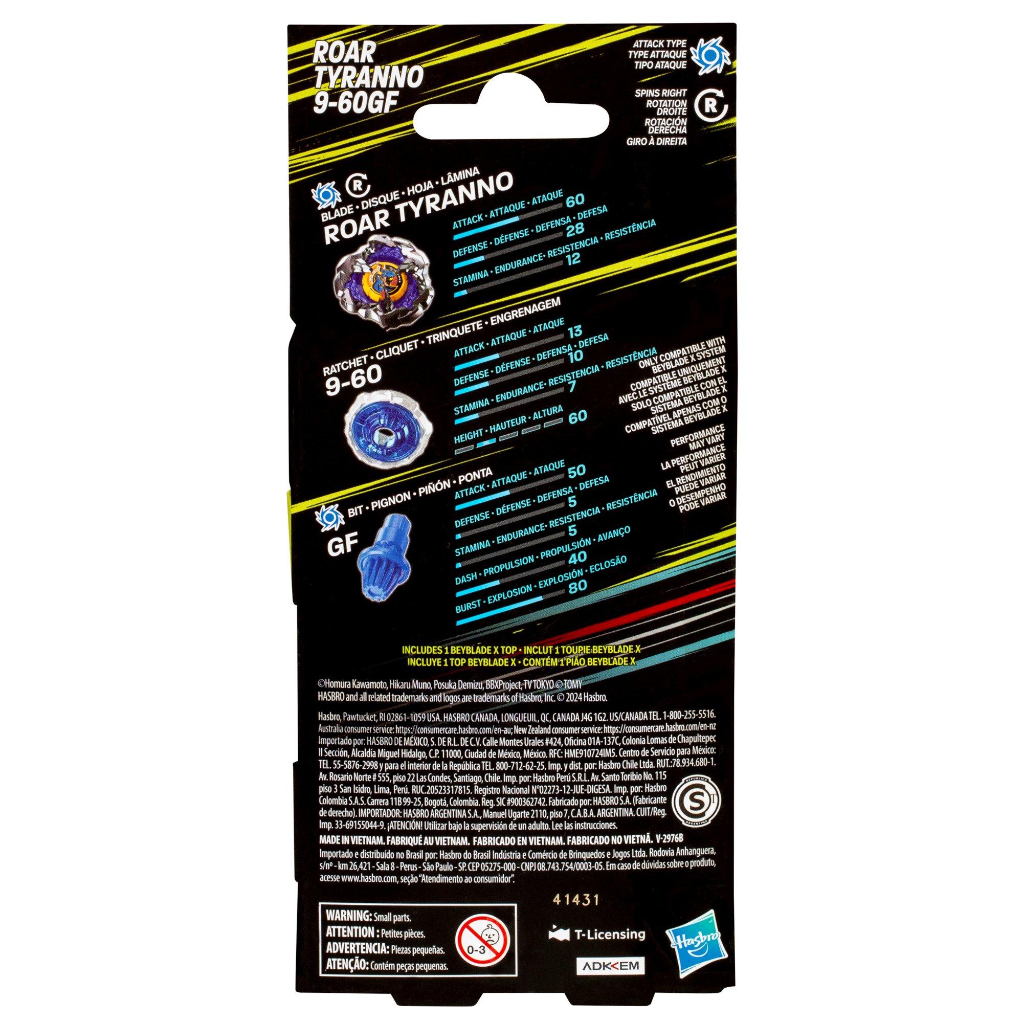 Hasbro Beyblade X Roar Tyranno 9-60GF Booster Set