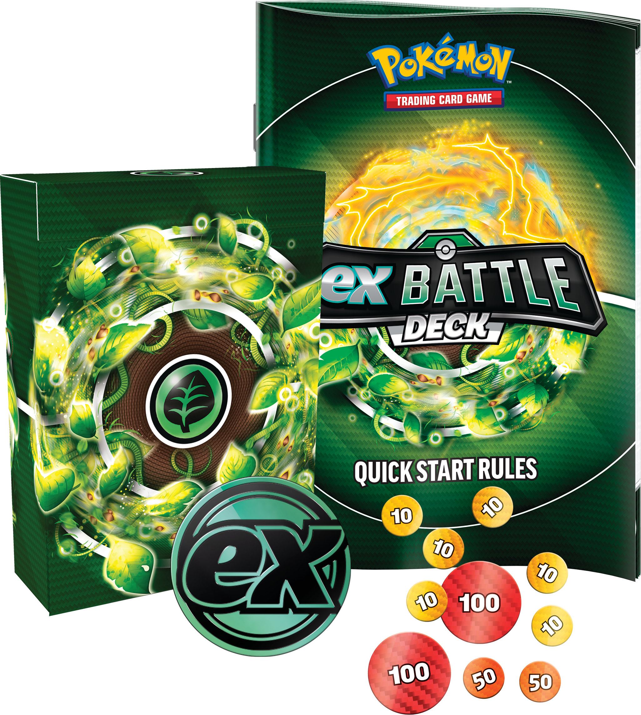 Pokemon Trading Card Game Tapu Koko ex or Iron Leaves ex Battle Deck (Styles May Vary