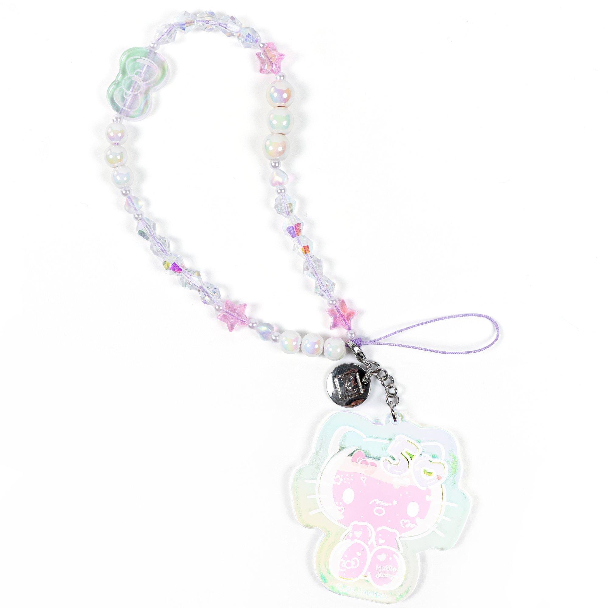 Sanrio Hello Kitty 50th Anniversary Beaded Charm Phone Wrist Strap