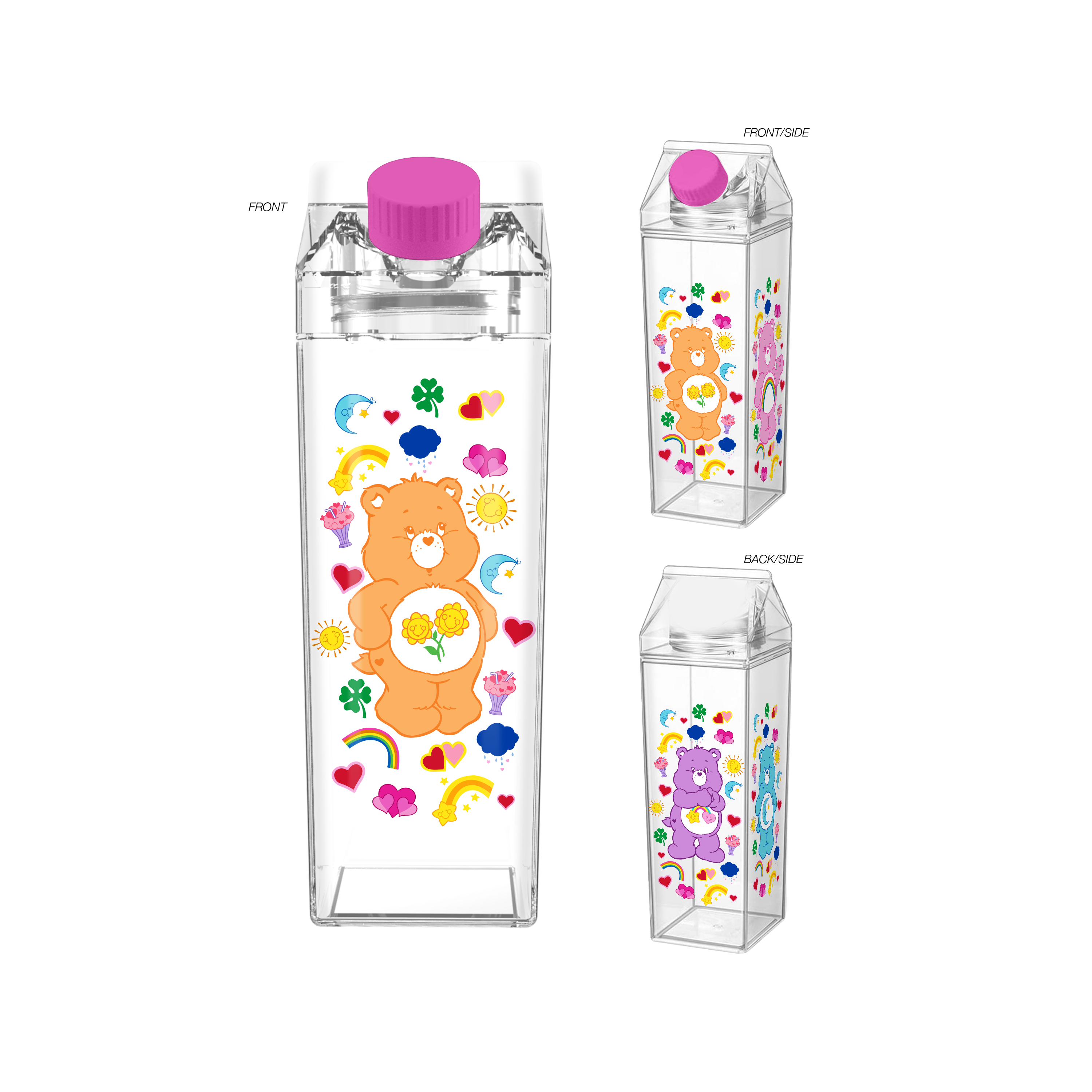 Care Bears Icon Bear 16.2oz Plastic Milk Carton Bottle