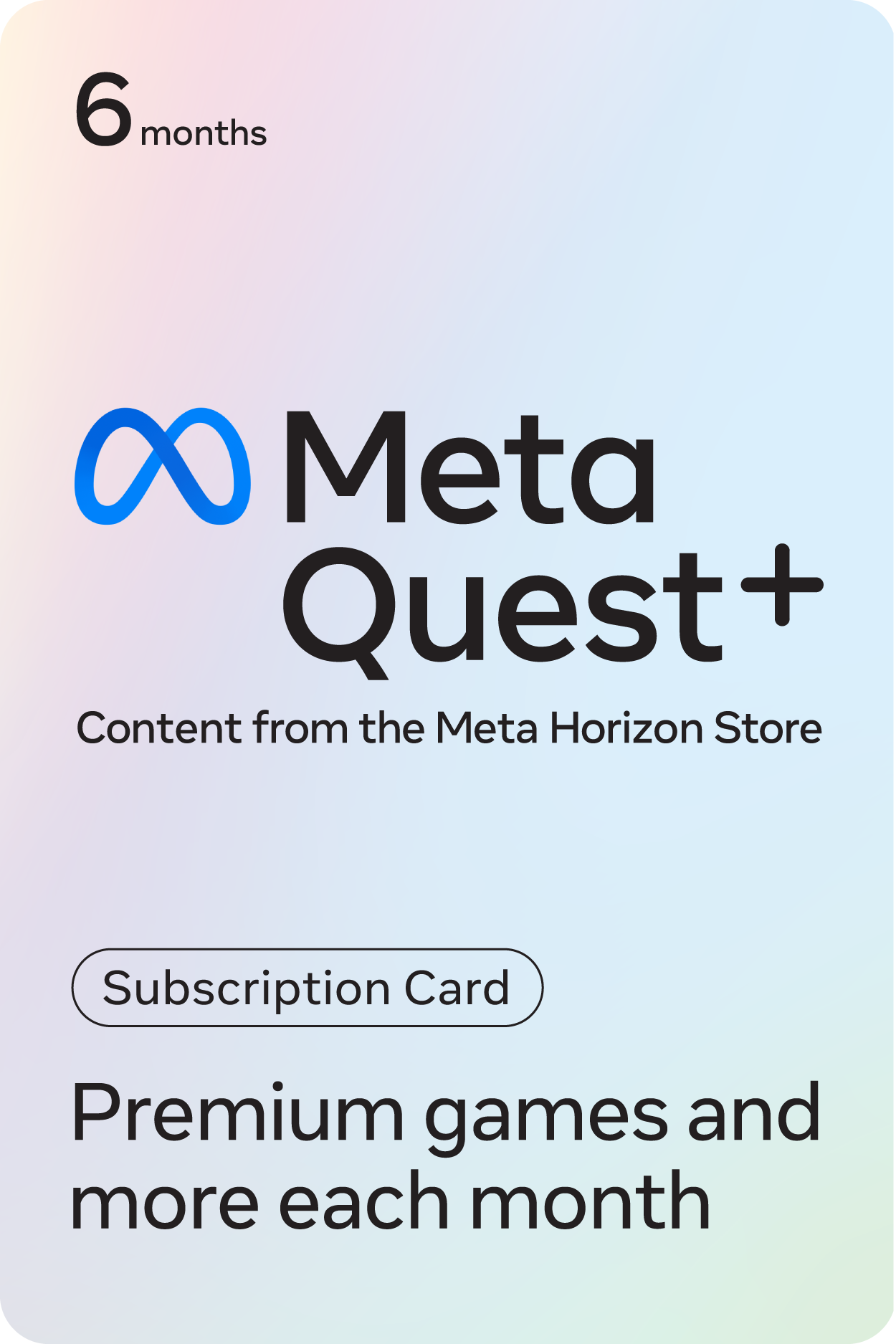 Meta Quest Plus: 6 Month Subscription