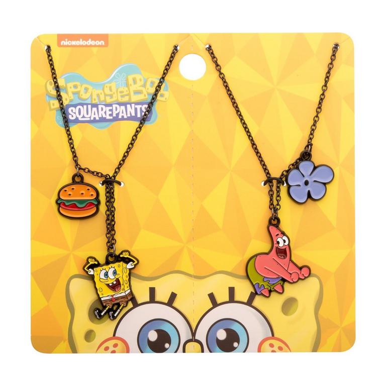 Nickelodeon Spongebob and Patrick Best Friends Necklace Set GameStop Exclusive