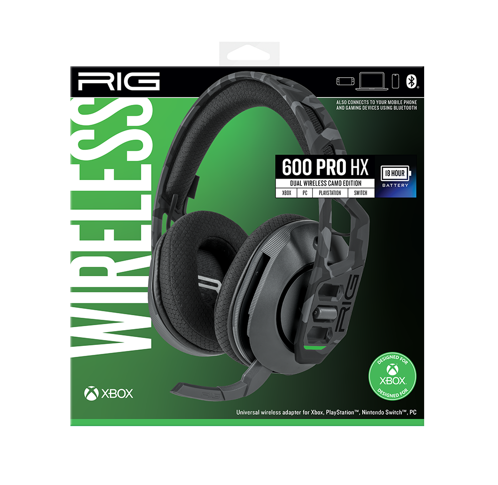 RIG 600 PRO HX Dual Wireless Gaming Headset with Bluetooth for Xbox Series X/S, PlayStation 4/5, Switch and PC