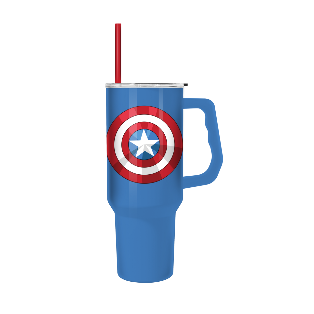 Captain America Classic Shield Stainless Steel Tumbler 40oz Stainless Steel Tumbler with Handle