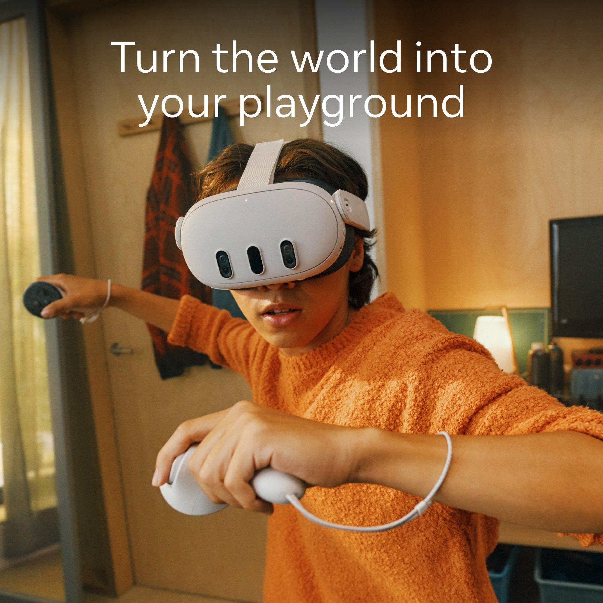 Meta Quest 3 512GB The Most Powerful Quest Ultimate Mixed Reality Experiences All in One Headset Batman Arkham Shadow Included GameStop