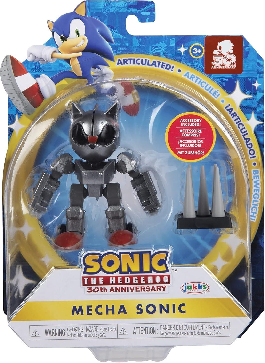 Jakks Pacific Sonic The Hedgehog Mecha Sonic (30th Anniversary) 4-in Figure