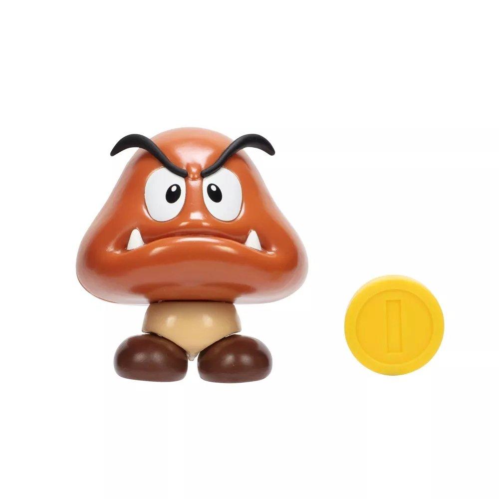 Super Mario Goomba 4-in Figure with Coin