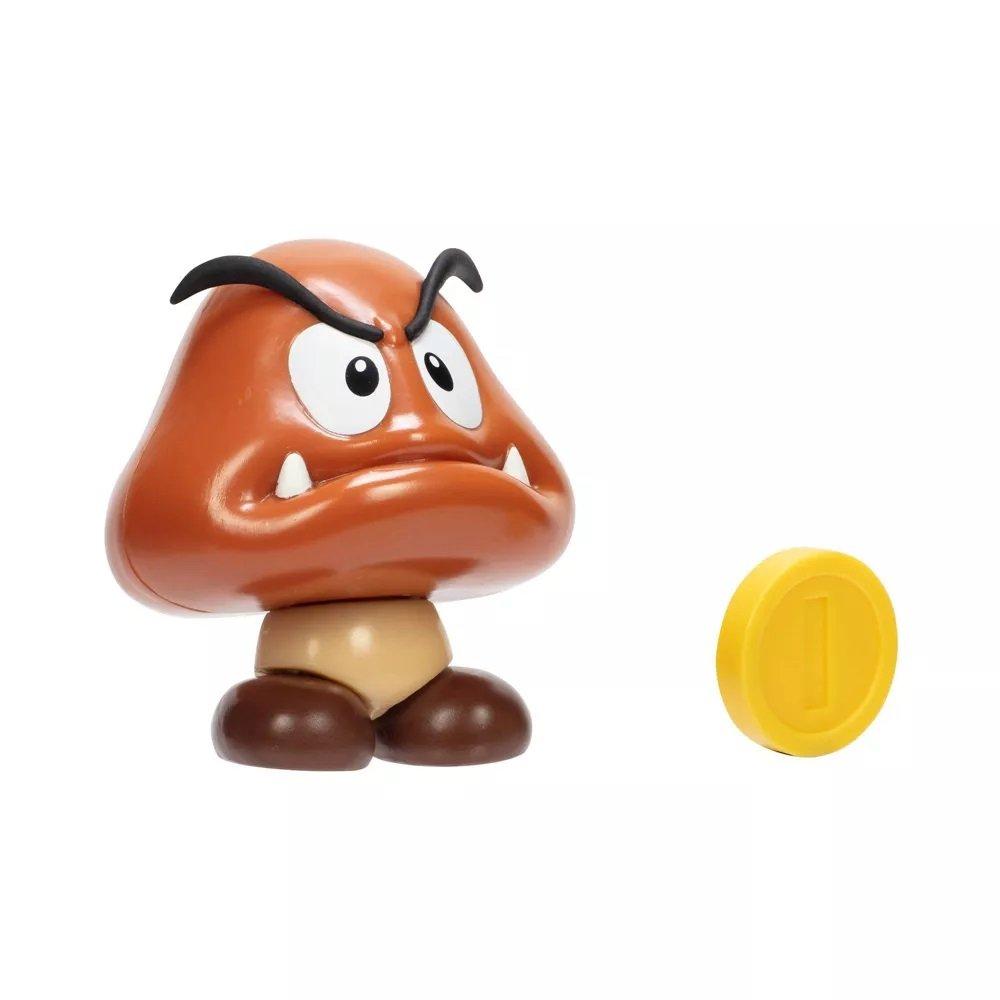 Jakks Pacific Super Mario Goomba 4-in Figure with Coin