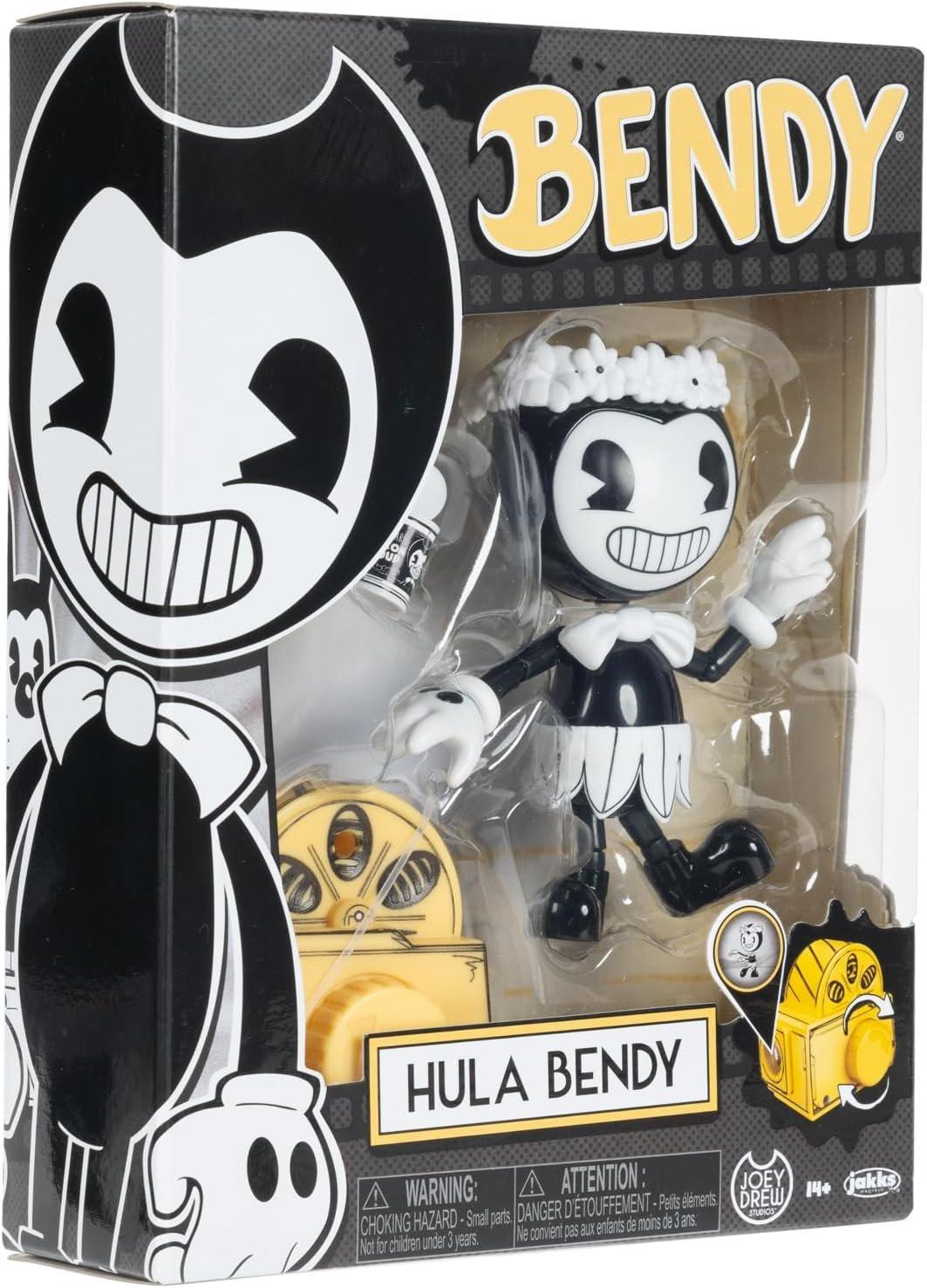 Jakks Pacific Bendy and the Ink Machine Hula Bendy 5-in Action Figure with Bacon Soup Can and Projector