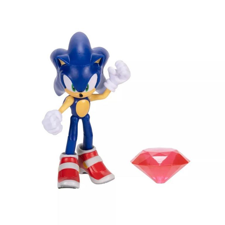 ソニック・ザ・ヘッジホッグ　フィギュア　Jakks Jakks Pacific Sonic the Hedgehog with Red Chaos Emerald 4-in
