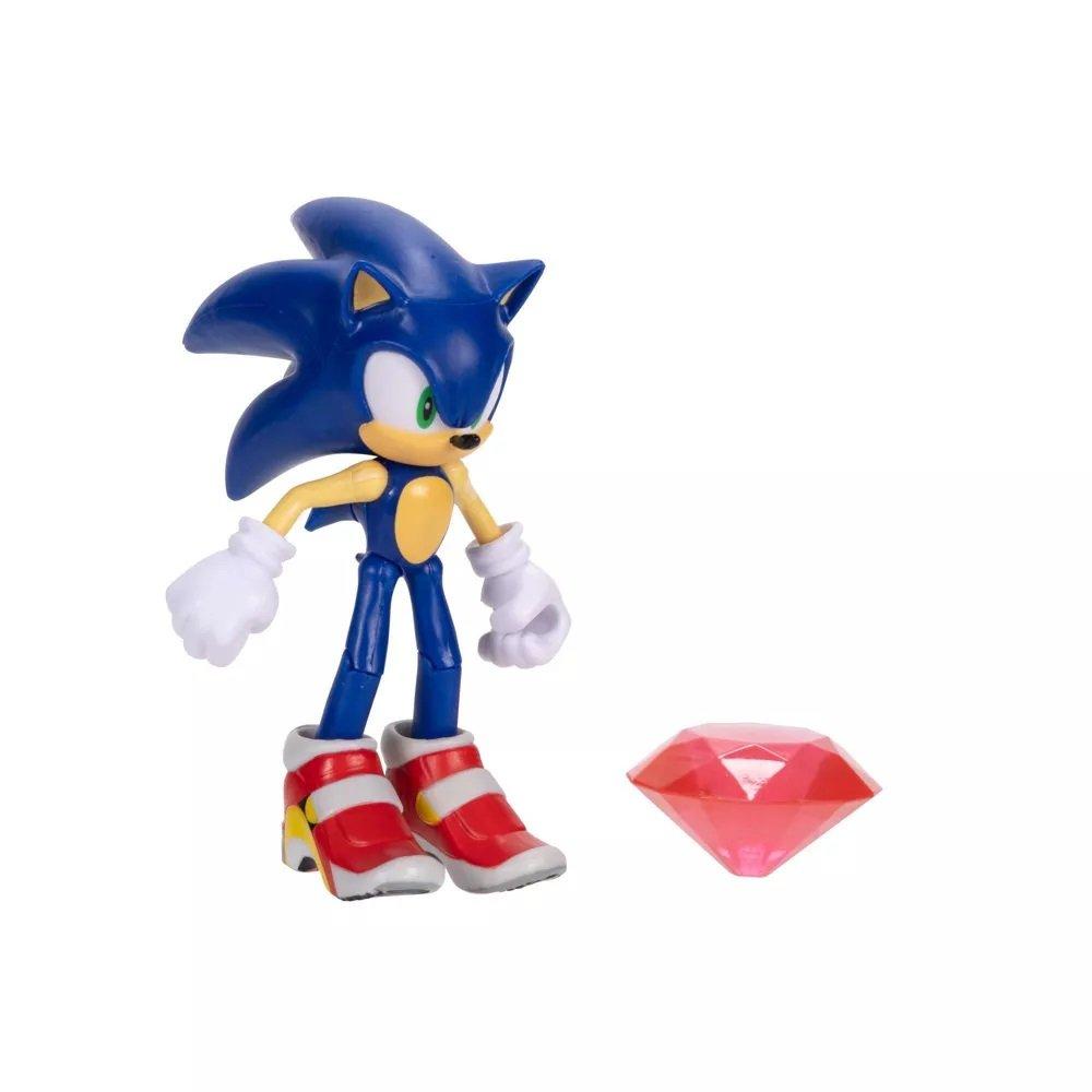 Jakks Pacific Sonic the Hedgehog with Red Chaos Emerald 4-in Action Figure