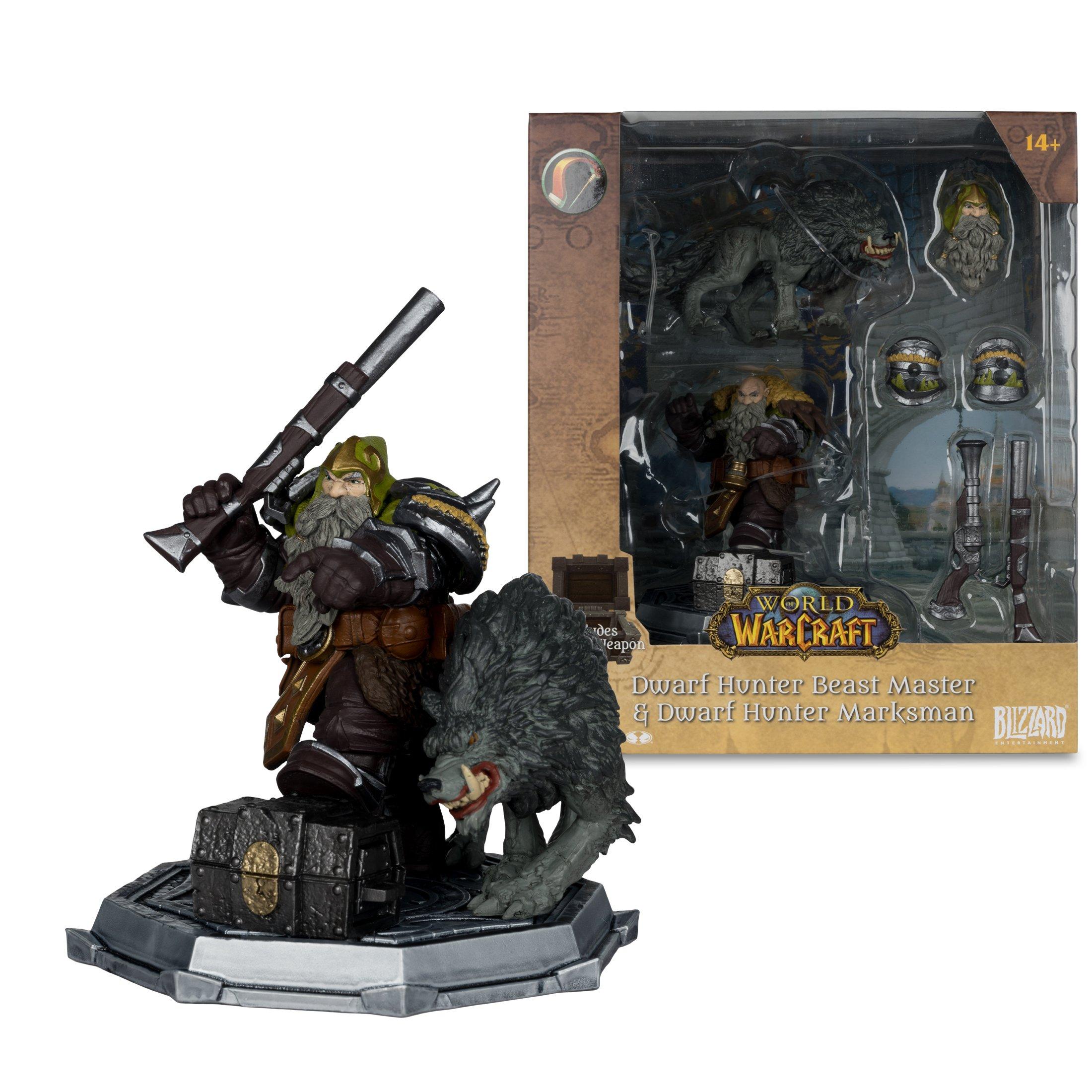 McFarlane Toys World of Warcraft Dwarf Hunter: Beast Master/Marksman 1:12 Scale Figure