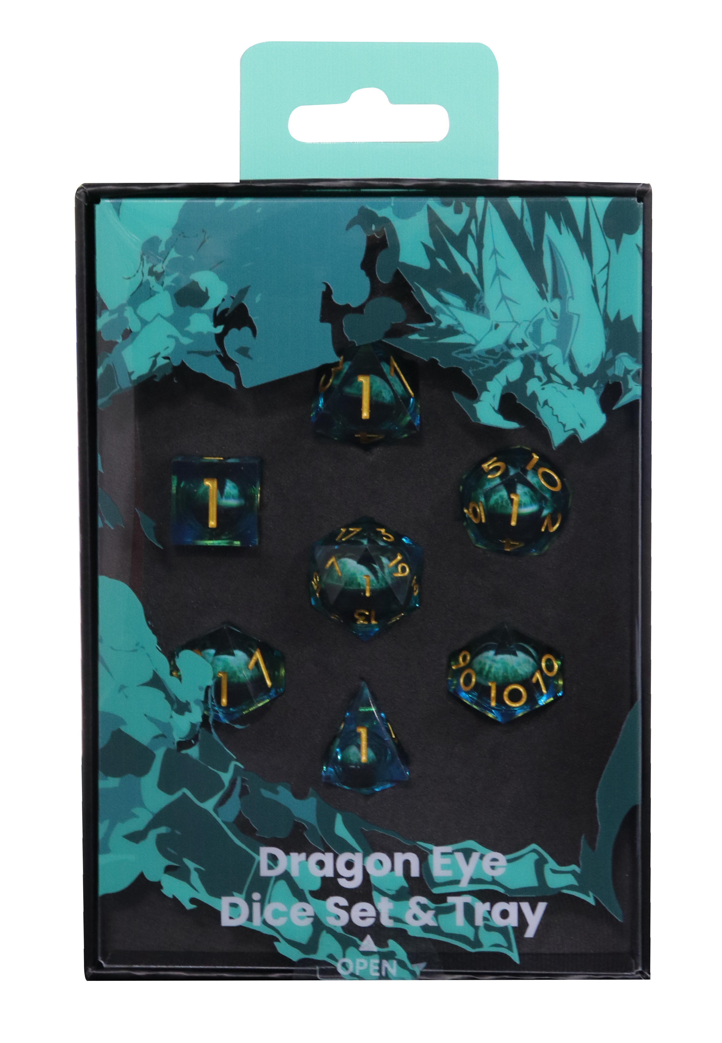 GameStop Dragon Eye Dice 7-Piece Set - Teal