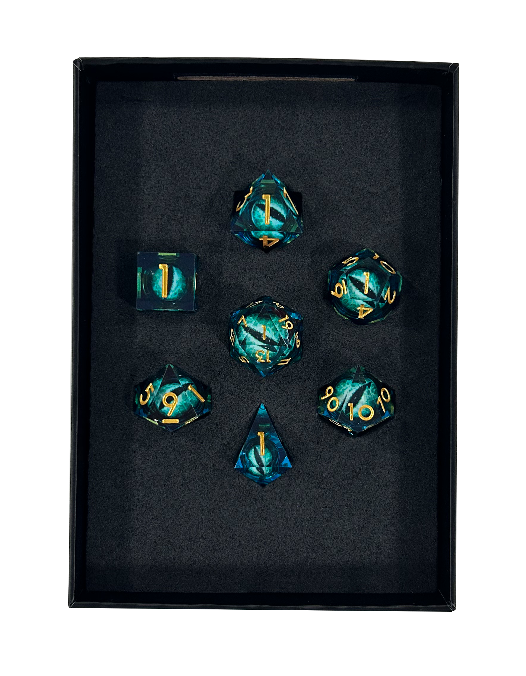 GameStop Dragon Eye Dice 7-Piece Set - Teal