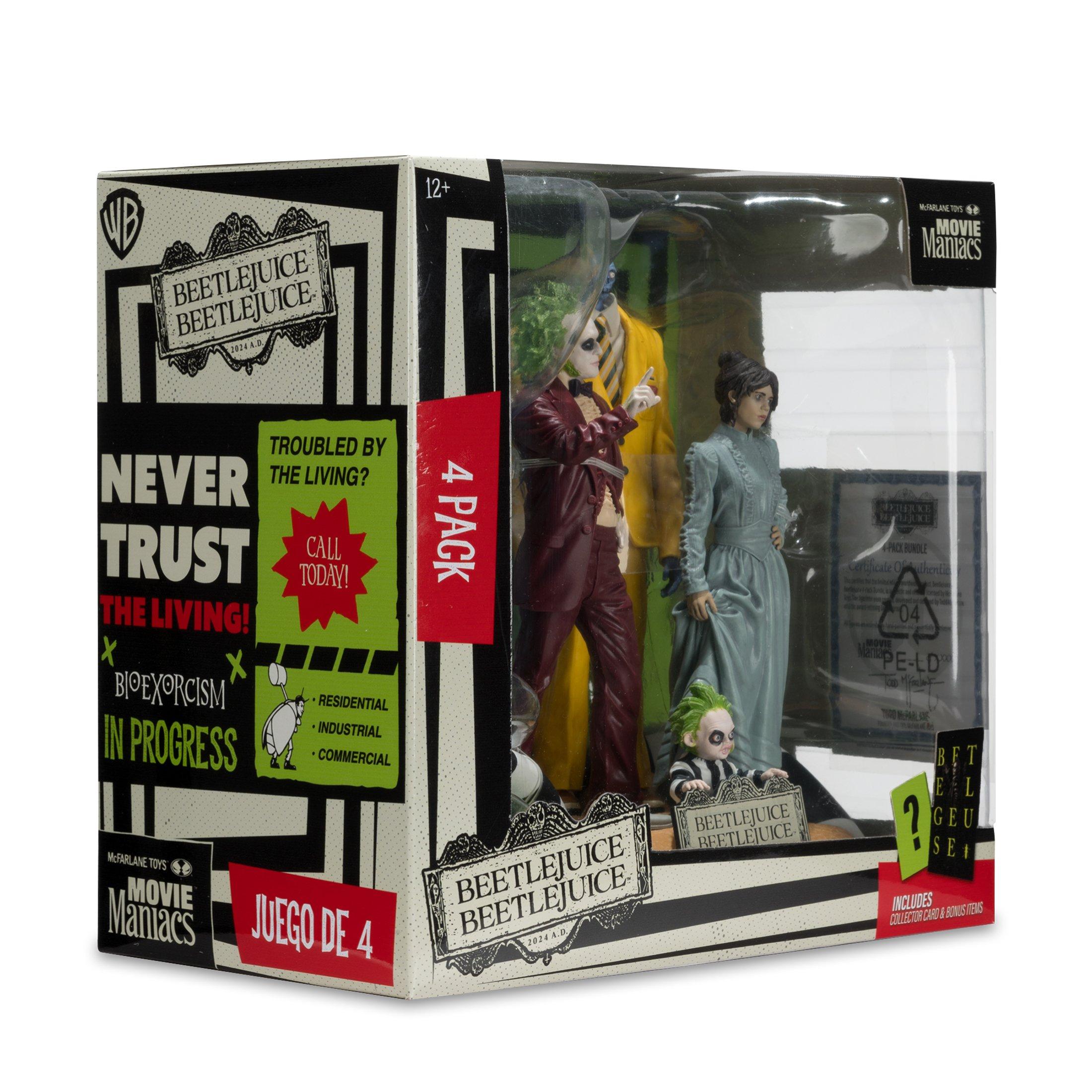 McFarlane Toys Movie Maniacs Beetlejuice - Beetlejuice Multipack Figure Set - 4-Pack