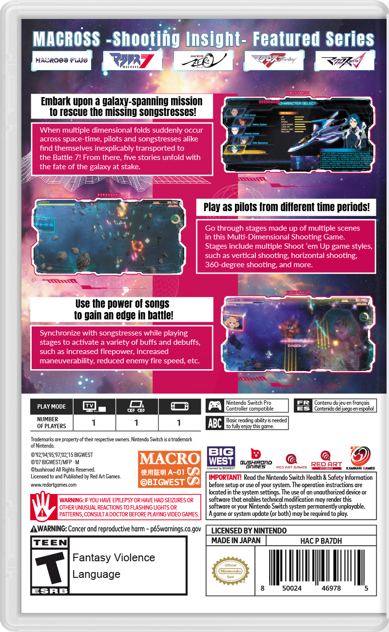 Macross -Shooting Insight- Nintendo Switch