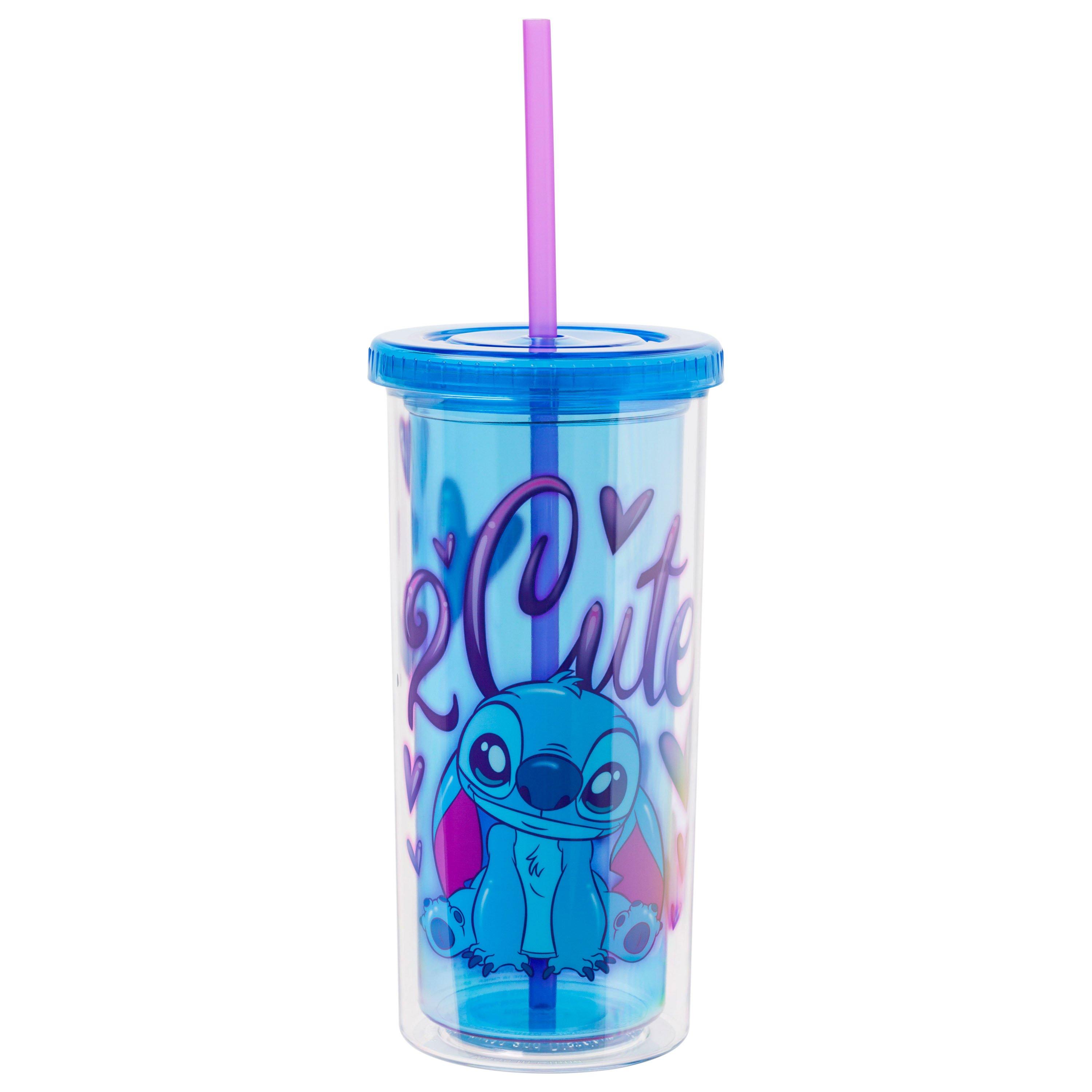 Lilo And Stitch Airbrush 20oz Plastic Tall Cold Cup with Lid And