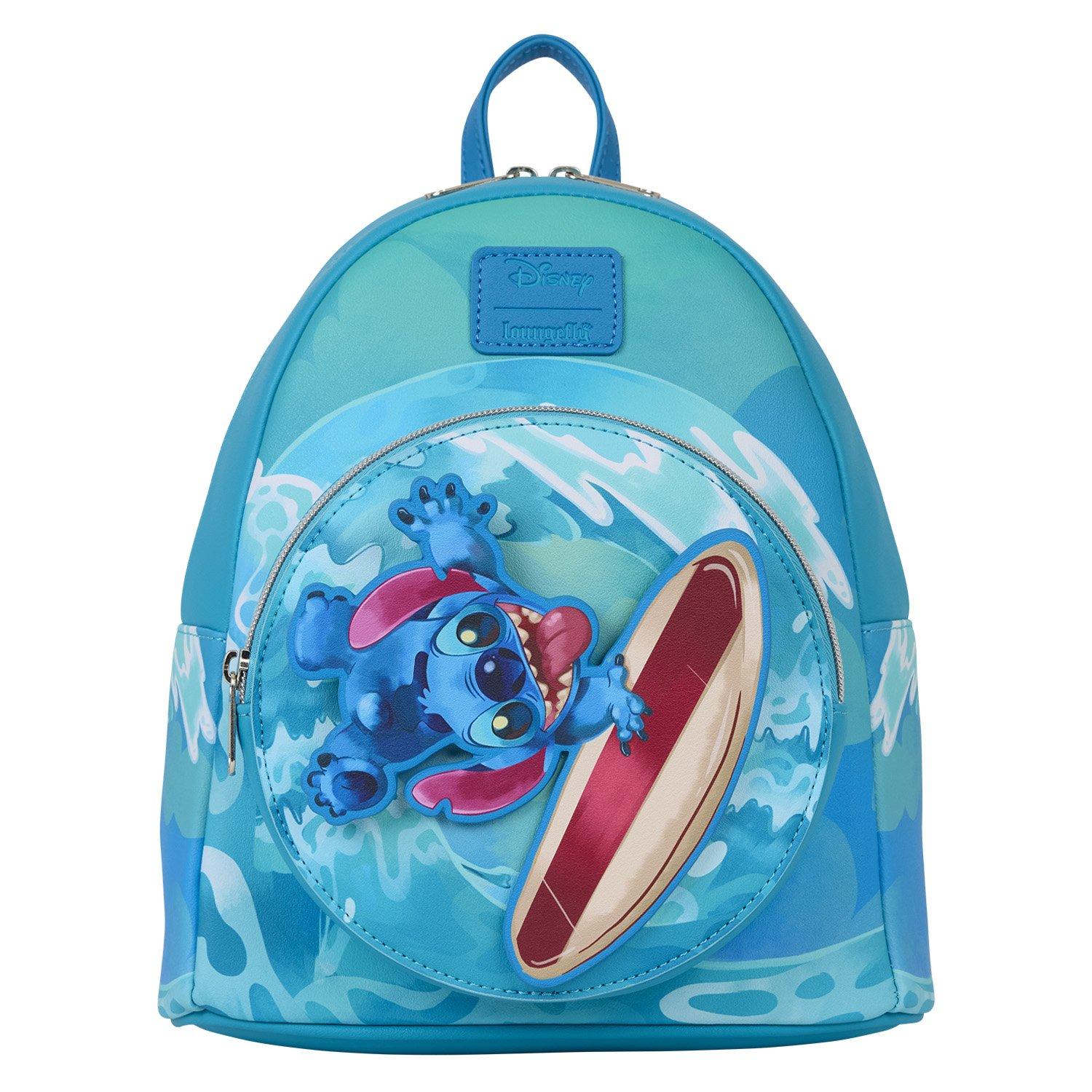 Loungefly Disney Lilo and Stitch Spinning Stitch Surfer Mini Backpack GameStop Exclusive