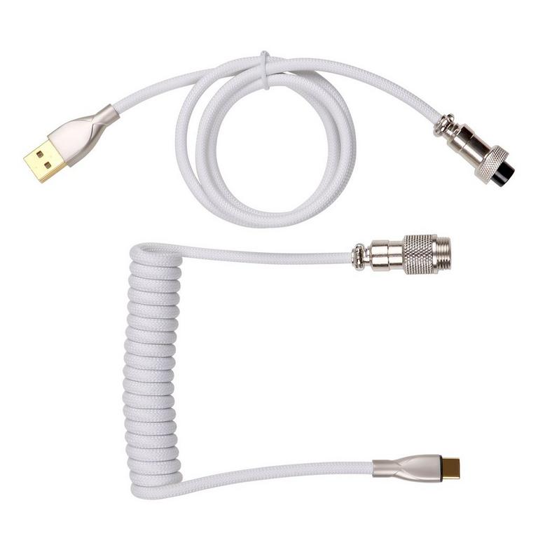GameStop Type-C Type-A Aviation Cord for Keyboard - White